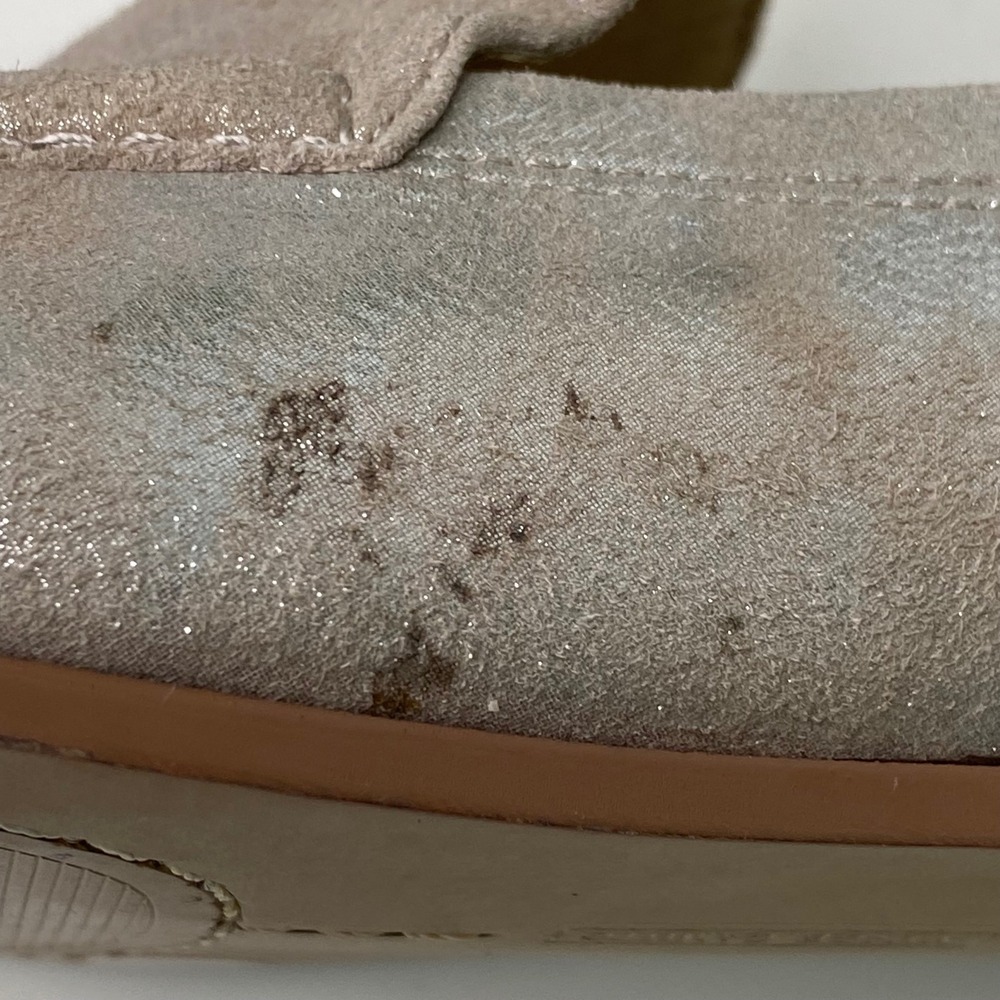 Vince Camuto Jendeya Loafers Womens Silver Metallic Leather Flats Minimalist 9.5 - Picture 11 of 11